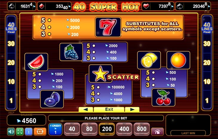 40 Super Hot Slot Machine